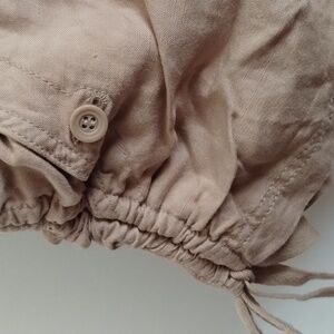 Size 7 NWT@40 Candies Linen Rayon Gathered Hoocy-Koochy Cargo Short-Shorts COPY
